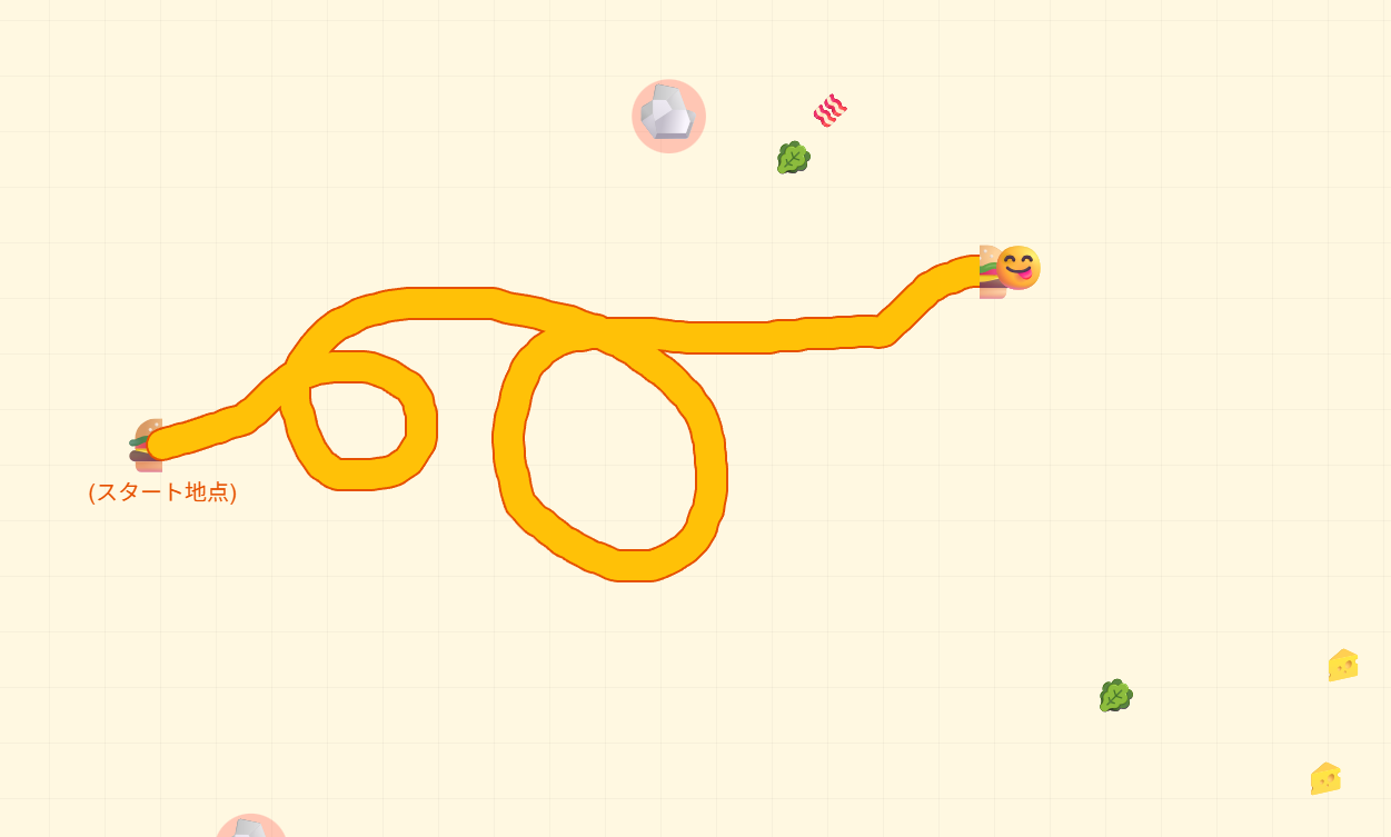 のびっとチーズバーガー ゲーム画面